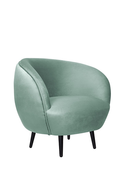 Мягкое кресло Small Benee Green на черных ножках