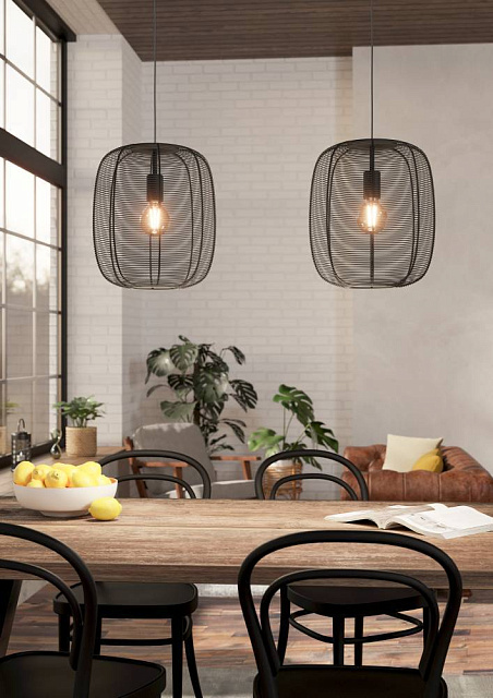 43966 Люстра RINROE, 2X40W (E27), L900, B325, H1100, сталь, черный