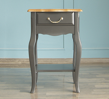 Прикроватная тумба "Leontina Black" с одним ящиком