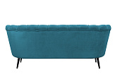 Диван для гостиниц Pearl Triple Marine Velvet на черных ножках №3