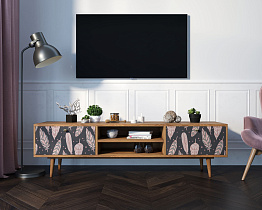 Комод "Berber" с нишей низкий под TV принт 40 арт BB49/Print_40