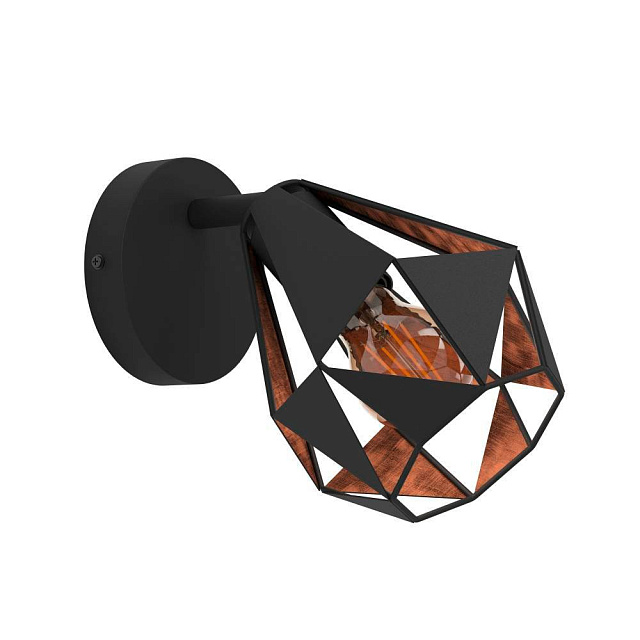 43715 Бра CARLTON 7, 1x40W(E27), сталь, черный, медный в Краснодаре 43715 Бра CARLTON 7, 1x40W(E27), сталь, черный, медный