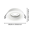 900816 Встраиваемый светильник CAROSSO, 35W (GU10), ?93, алюминий, белый №2