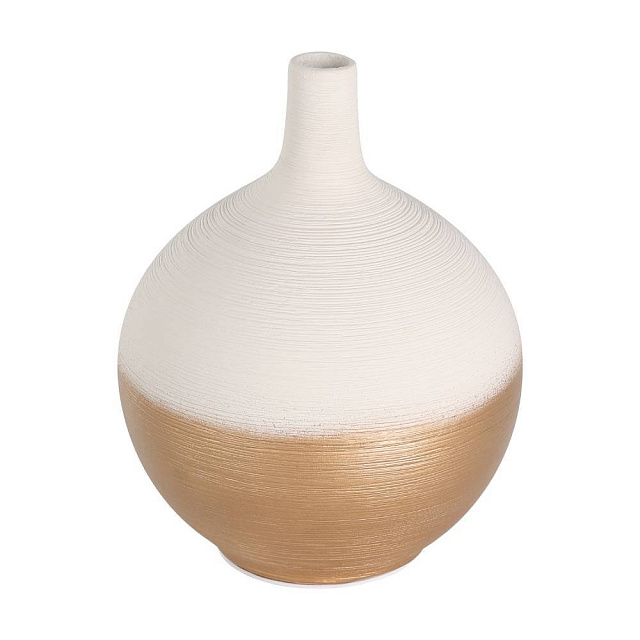 421417 Ваза декоративная SARYKSU, H185, керамика, белый, золотой в Краснодаре 421417 Ваза декоративная SARYKSU, H185, керамика, белый, золотой