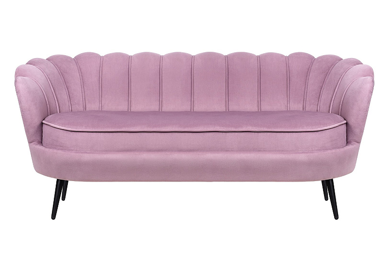 Диван ракушка Pearl Triple Pink на черных ножках в Краснодаре Диван ракушка Pearl Triple Pink на черных ножках
