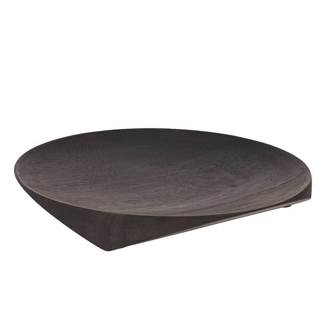 427139 Поднос декоративный KABACAN, H40, ?300, дерево, темно-коричневый в Краснодаре 427139 Поднос декоративный KABACAN, H40, ?300, дерево, темно-коричневый