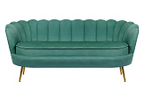 Диван ракушка для гостиниц Pearl Triple Green V2 №0