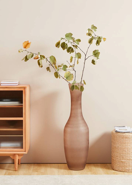 421376 Ваза декоративная LONGKALI, H1000, ?300, стекло, коричневый сатин в Краснодаре 421376 Ваза декоративная LONGKALI, H1000, ?300, стекло, коричневый сатин