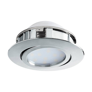 95848 Светодиодный встраиваемый светильник PINEDA регулир., 1х6W(LED), ?84, пластик, хром
