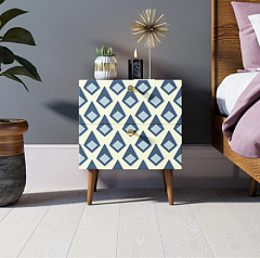 Тумбочка "Berber" с двумя ящиками 13 принт арт BB03/Print_13, разноцветная