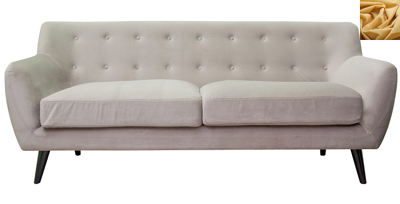 Прямой мягкий прямой диван Albert 5 желтый в Краснодаре Прямой мягкий прямой диван Albert 5 желтый