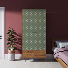 Шкаф двухстворчатый "Berber" принт 12 арт BB16/Print_12