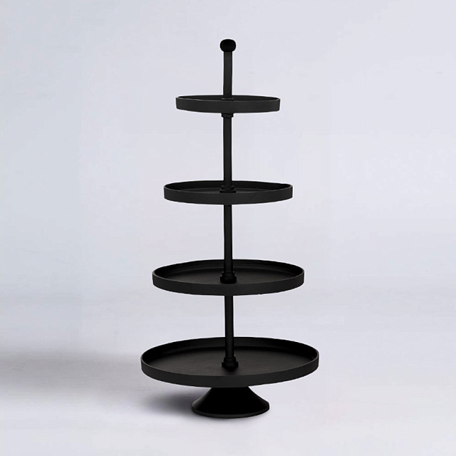427648 Блюдо-этажерка декоративное BABIRIK H700 алюминий, черный в Краснодаре 427648 Блюдо-этажерка декоративное BABIRIK H700 алюминий, черный