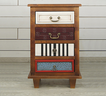 Тумба "Gouache Birch" арт M10529ETG/1, разноцветная