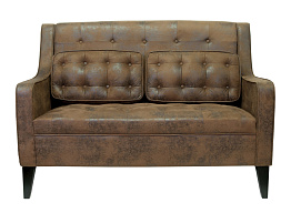 Дизайнерский двухместный диван Hublon коричневый