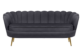 Трехместный диван ракушка для гостиниц Pearl Triple Black