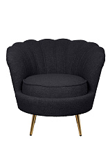 Низкое кресло ракушка Pearl Black Boucle в Краснодаре