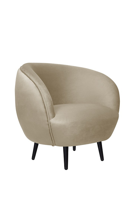 Мягкое кресло Small Benee Taupe на черных ножках в Краснодаре Мягкое кресло Small Benee Taupe на черных ножках