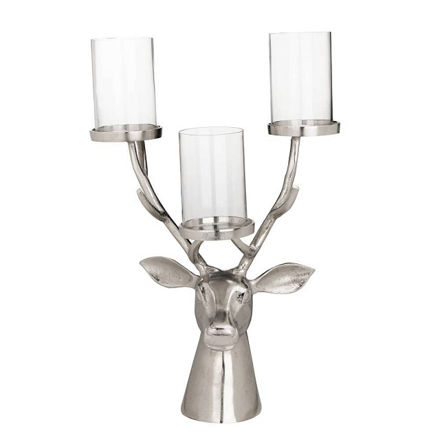 422435 Подсвечник BRAAWE, L390, B210, H580, алюминий, стекло, никель, прозрачн в Краснодаре 422435 Подсвечник BRAAWE, L390, B210, H580, алюминий, стекло, никель, прозрачн