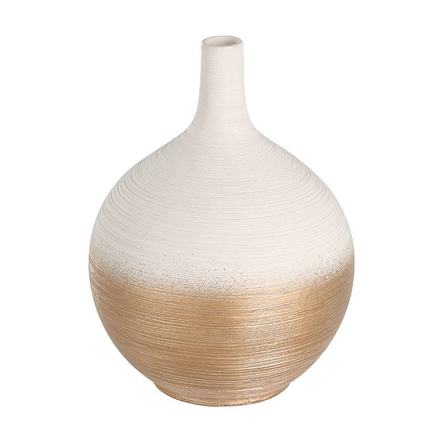 421415 Ваза декоративная SARYKSU, H220, керамика, белый, золотой в Краснодаре 421415 Ваза декоративная SARYKSU, H220, керамика, белый, золотой