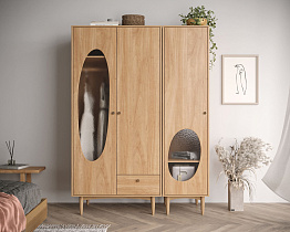 Шкаф трехстворчатый Bubble арт BBL114