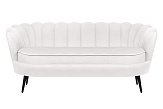 Диван ракушка Pearl Triple Beige на черных ножках №0