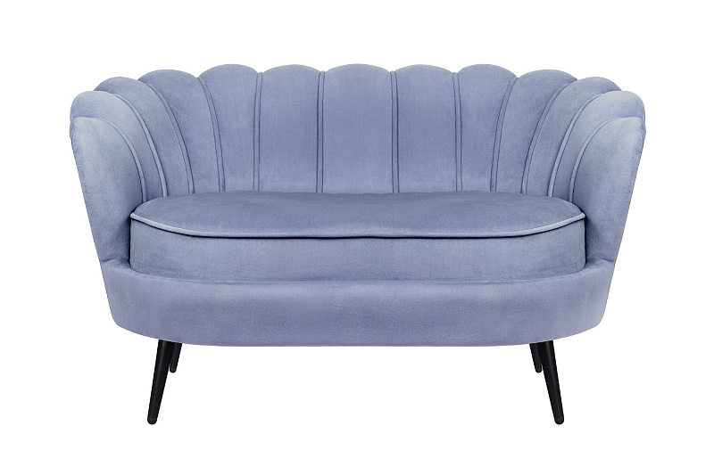 Диван ракушка Pearl Double Blue на черных ножках в Краснодаре Диван ракушка Pearl Double Blue на черных ножках