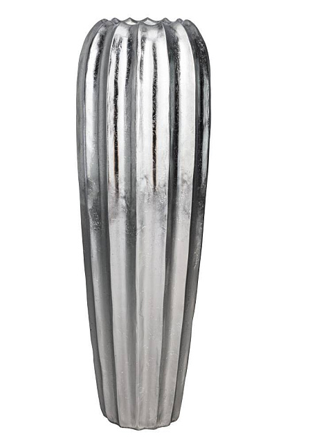 421116 Ваза напольная декоративная MOMBETSU, H890, ?400, пластик, серебристый в Краснодаре 421116 Ваза напольная декоративная MOMBETSU, H890, ?400, пластик, серебристый