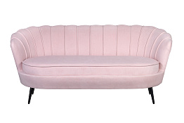 Дизайнерский диван Pearl Triple Pink на черных ножках в Краснодаре