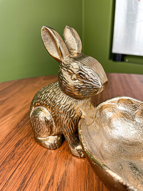 427295 Статуэтка Заяц с чашей AMBALAVA, L200, B120, H120, алюминий, золотой в Краснодаре 427295 Статуэтка Заяц с чашей AMBALAVA, L200, B120, H120, алюминий, золотой