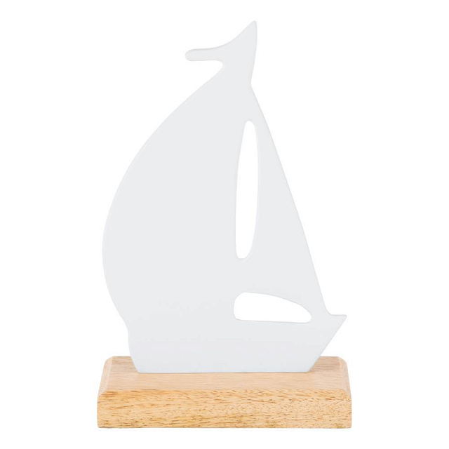 427383 Фигурка Лодка AMOATSY L120, B70, H190 алюминий, дерево белый, натуральный в Краснодаре 427383 Фигурка Лодка AMOATSY L120, B70, H190 алюминий, дерево белый, натуральный