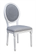 Стул с круглой спинкой Volker oak Grey and White №1