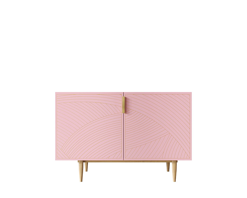 Комод с двумя дверками "Line" LN01/GR1/pink
