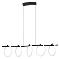 900563 Подвесной потолочный светильник CARANACOA, LED 35W, 7000lm, L1170, B230, H1100, сталь, черный/пластик, белый