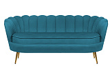 Диван ракушка для гостиниц Pearl Triple Marine Velvet №0