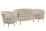 Комплект кресел и дивана ракушка Pearl Double Taupe №1
