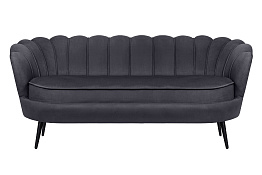 Диван ракушка для гостиниц Pearl Triple Black на черных ножках в Краснодаре
