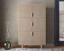 Большой комод с шестью дверками "Line" R20/beige