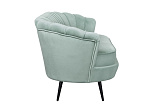 Диван ракушка для гостиниц Pearl Triple Green на черных ножках №2
