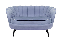 Диван ракушка Pearl Double Blue на черных ножках в Краснодаре