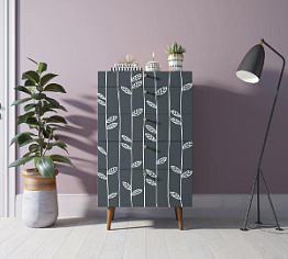 Комод высокий "Berber" принт 18 арт BB10/Print_18