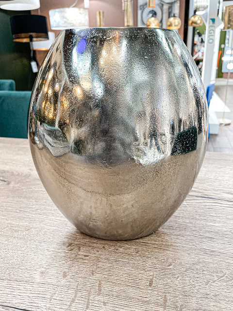 421286 Ваза декоративная ABUCAY, L225, B120, H250, алюминий, цвет никель в Краснодаре 421286 Ваза декоративная ABUCAY, L225, B120, H250, алюминий, цвет никель