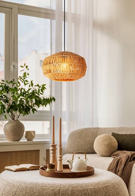 44143 Подвес SHELDON, 1X40W(E27), сталь, черный, натуральный