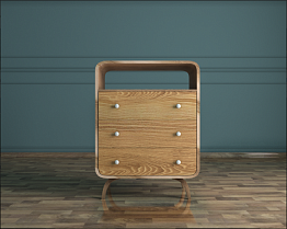 Высокий комод "Ellipse" с тремя ящиками арт EL04Y