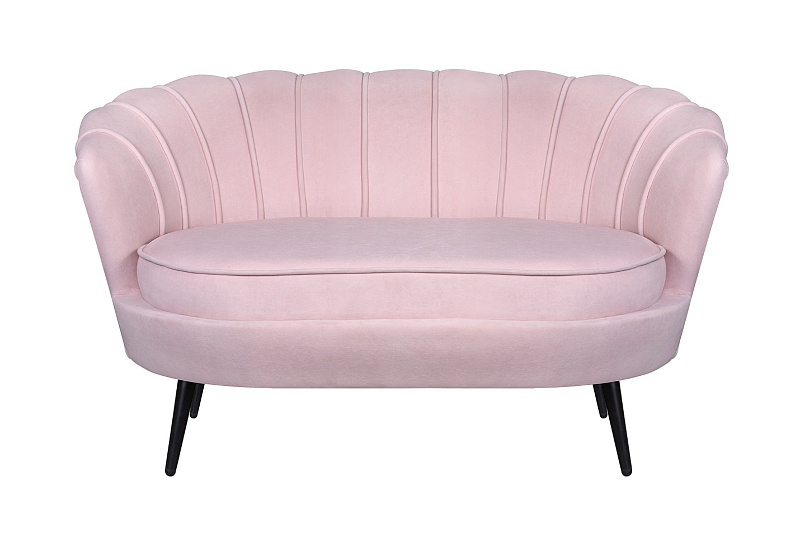 Диван ракушка Pearl Double Pink на черных ножках в Краснодаре Диван ракушка Pearl Double Pink на черных ножках