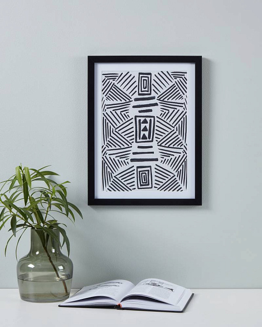 423092 Картина ROBERVAL, L330, B16, H430, пластик, стекло, черный, белый в Краснодаре 423092 Картина ROBERVAL, L330, B16, H430, пластик, стекло, черный, белый