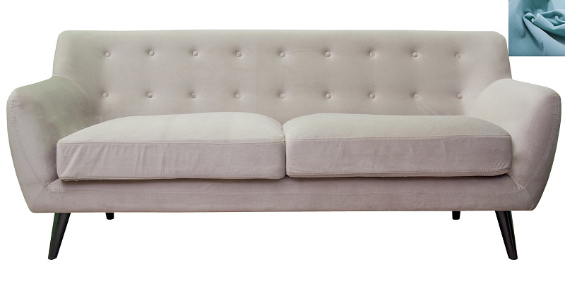 Диван с мягкими подлокотниками Albert 8 цвет голубой в Краснодаре Диван с мягкими подлокотниками Albert 8 цвет голубой