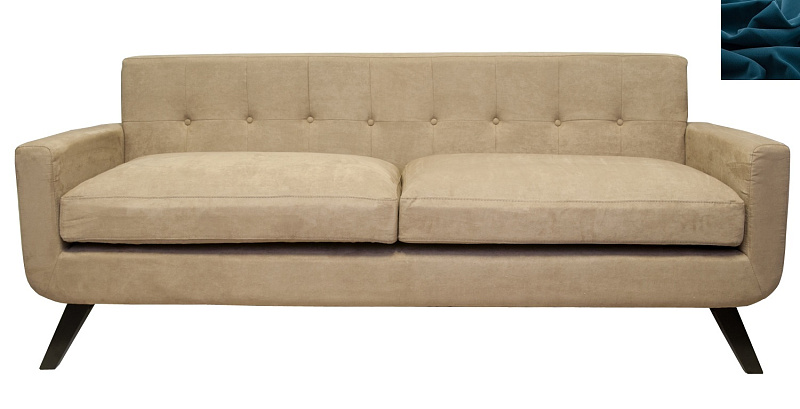 Диван скандинавский на ножках Uter синий в Краснодаре Диван скандинавский на ножках Uter синий