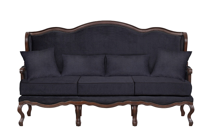 Прямой трехместный диван Brody черный