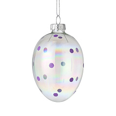 427882 Фигурка Яйцо FINTRY, ?60, H90, стекло, прозрачный, лавандовый